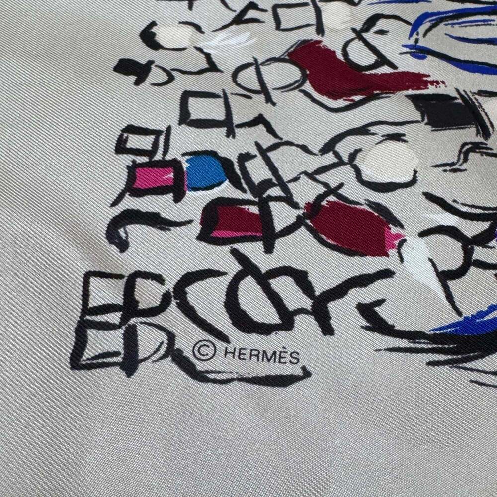 HERMES Black Silk Scarf - Picture 5 of 6